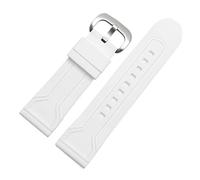 BGFFDSZ Cinturini compatibili con il cinturino in gomma for orologio Seven Friday, cinturino impermeabile for orologio Sevenfriday, braccialetto da polso P3C/02/SF-M3/04/P1B/01(White-Steel)