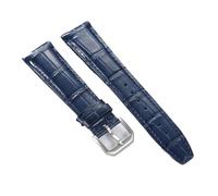 BGFFDSZ Cinturini for orologi in pelle di vitello, cinturini sostitutivi for da lavoro 20 mm, 21 e 22, compatibili con i universali for polso IWC motivo in bambù(Blue,22mm)