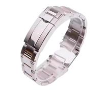 BGFFDSZ Cinturini in acciaio 904L compatibili con Rolex SUBMARINER DAYTONA da uomo con chiusura pieghevole, bracciale in acciaio inossidabile massiccio da 20 mm e 21 mm(Bright silver,21mm)