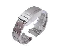 BGFFDSZ Cinturini in acciaio 904L compatibili con Rolex SUBMARINER DAYTONA da uomo con chiusura pieghevole, bracciale in acciaio inossidabile massiccio da 20 mm e 21 mm(Frosted silver,20mm)