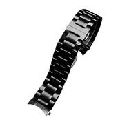 BGFFDSZ Cinturini universali da 18 mm, 20, 22, 24, con estremità curva, in acciaio inossidabile massiccio, compatibili orologi Seiko Citizen Casio uomo(A-Black,24mm)