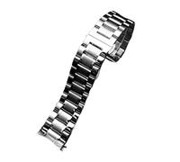 BGFFDSZ Cinturini universali da 18 mm, 20, 22, 24, con estremità curva, in acciaio inossidabile massiccio, compatibili orologi Seiko Citizen Casio uomo(A-Silver,20mm)
