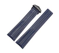 BGFFDSZ Cinturino compatibile con la serie TAG Heuer Carrera, compatibile con i cinturini in pelle Y con marchio Porsche, cinturino Monaco F1 da uomo, 22 mm.(Blue black clasp)