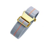 BGFFDSZ Cinturino elastico in nylon for paracadute dell'esercito francese degli anni '60 compatibile con il cinturino for orologio Seiko Water Ghost Tudor da 18 mm, 20 mm e 22 mm(L-gray orange-Golden,