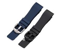 BGFFDSZ Cinturino for orologio compatibile con Cartier Sandoz Santos 100 W20073X8 W20106X8 W2020008 Bracciale in gomma siliconica for uomo e donna, cintura nera 20 23 25 mm(Black BK,23mm)