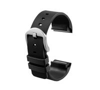 BGFFDSZ Cinturino for orologio compatibile con Cartier Sandoz Santos 100 W20073X8 W20106X8 W2020008 Bracciale in gomma siliconica for uomo e donna, cintura nera 20 23 25 mm(Black SK,23mm)