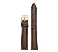 BGFFDSZ Cinturino for orologio da donna in vera pelle compatibile con Casio Fossil Rossini Folli Follie Plain Watch Chain Strap Rosa Blu 12mm 14mm 16mm 18mm 20mm(Brown-gold,20mm)