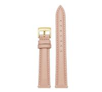 BGFFDSZ Cinturino for orologio da donna in vera pelle compatibile con Casio Fossil Rossini Folli Follie Plain Watch Chain Strap Rosa Blu 12mm 14mm 16mm 18mm 20mm(Pink-gold,18mm)