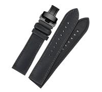 BGFFDSZ Cinturino for orologio in fibra di nylon e gomma compatibile con Casio Ferrari GT, cinturino impermeabile nero rosso(Black - Black B,20mm)