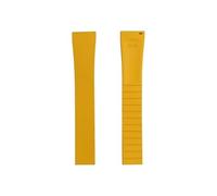 BGFFDSZ Cinturino for orologio in gomma fluorurata tagliato su misura, cinturino universale for in piatta con sgancio rapido alla moda(Yellow,22MM_NO BUCKLE)