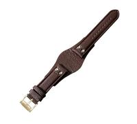 BGFFDSZ Cinturino for orologio in vera pelle compatibile con Fossil CH2564 CH2565 CH2891CH3051 cinturino da polso da 22 mm nero marrone cinturino for orologio con stile rivetto(Brown(LZ)-Golden-K8)