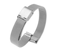 BGFFDSZ Cinturino for orologio milanese sottile, compatibile con uomo e donna, in acciaio inossidabile(Silver,22mm)