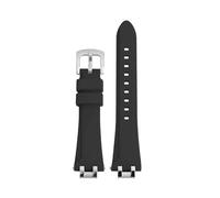 BGFFDSZ Cinturino in gomma compatibile con orologio MAURICE LACROIX AIKON AI1008 AI6008 AI1108 AI1018 AI6038 cinturino impermeabile in silicone(Black-silver,AI 6038)