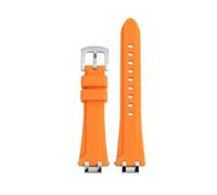 BGFFDSZ Cinturino in gomma compatibile con orologio MAURICE LACROIX AIKON AI1008 AI6008 AI1108 AI1018 AI6038 cinturino impermeabile in silicone(Orange-silver,AI 1008)