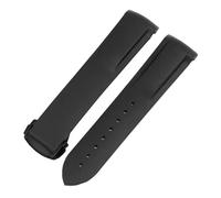 BGFFDSZ Cinturino in gomma impermeabile compatibile con Hamilton Khaki Navy Frogman H77605135 fibbia pieghevole in silicone curva(Black A,20mm)