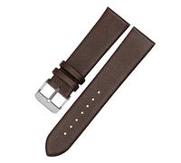 BGFFDSZ Cinturino in pelle ultra sottile compatibile con HUAWEI DW CK TISSOT CASIO Watch Band for qualsiasi cinturino morbido for orologio. Accessorio(Brown silver clasp,21mm)