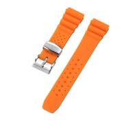 BGFFDSZ Cinturino universale in silicone for orologio da 20-22 mm, nero, sportivo, impermeabile e traspirante, compatibile con Seiko, Omega, bracciale di ricambio(Orange,22mm)