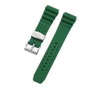 BGFFDSZ Cinturino universale in silicone for orologio da 20-22 mm, nero, sportivo, impermeabile e traspirante, compatibile con Seiko, Omega, bracciale di ricambio(Green,22mm)