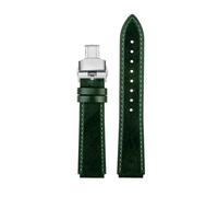 BGFFDSZ Compatibile con Casio Casio Watch AE1200/1300/1000/A158W/f91w/AE-1200W A158/159/168 Cinturino in vera pelle vintage retrò modificato da 18 mm(Green-silver B)
