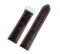 BGFFDSZ Compatibile con il cinturino da uomo Hamilton Khaki Aviation Classic Series in pelle di vacchetta, 20 mm, 22, nero marrone fibbia pieghevole(03-dark brown-C,20mm)