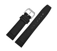 BGFFDSZ Compatibile con IW Pilot Spitfire Timezone TopGun Strap Green Black Belts Cinturini for orologi da polso 20 mm 21 mm 22 mm Cinturino for orologio in tessuto di tela di nylon(Pin black silver,2