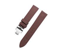 BGFFDSZ Compatibile con Seiko Breitling Blancpain Fifty Fathoms, cinturino in tela di nylon resistente, comodo cinturino con fodera in pelle da 18-20 mm.(Brown silver clasp,18mm)