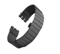 BGFFDSZ Compatibile con Swatch IRONY YAS112 /YGS749 Cinturino for orologio da uomo in acciaio fine intrecciato catena YIS YVS Series in metallo 17 mm 19 20 21(Black,21mm)