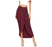 BGFIPAJG Gonna A Ruota Lunga Nera Danza Sottogonna Nera Gonna Tubino Seta Donna Gonna Premaman Gonna Raso Blu Lunga Minigonna Jeans Elasticizzata Donna Gonna Tubino Nera Corta