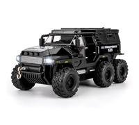 BGHSCA 1/32 Conqueror Modellino di auto blindata giocattolo in pressofusione con suono e luce, auto giocattolo ritirata per adulti, bambini, ragazzi, ragazze, regalo di compleanno, nero