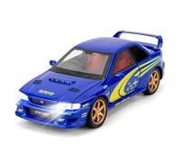 BGHSCA 1:32 Subaru Impreza Diecast modelli auto da corsa, lega di zinco pull back giocattolo auto veicoli con luci e suoni per la decorazione adulti ragazzi ragazze (blu)