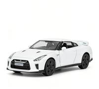 BGHSCA 1:36 Scala Nissan GTR R35 Diecast Supercar Auto Modelli Giocattoli in lega di zinco Pull Back Veicoli Nissan GTR Auto giocattolo per ragazzi ragazze regalo (bianco)