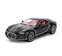 BGHSCA Auto giocattolo 1/32 Bugatti Atlantic Super Car Modello, giocattolo in alluminio con meccanismo di ritiro ed effetti sonori e luce per bambini e adulti, regalo di compleanno, nero