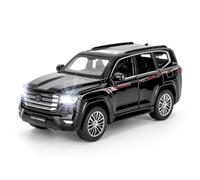 BGHSCA Compatibile con 1:32 Collezionismo Landcruiser LC300 Diecast Modello Auto, Lega di Zinco Pull Back Giocattolo Auto Veicolo con Luci e Suoni per Decorazione Adulti Ragazzi Ragazzi Ragazze (Nero)
