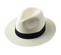 BGHYJKOL Cappello Da Spiaggia Donna Cappelli da sole oversize for uomo e donna, spiaggia, a tesa larga, in paglia, 55-57 cm, 58-60(Milk white,L 58-60cm)