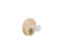 BGHYJKOL Gancio Portachiavi Self-adhesive Solid Wood Hooks Walnut Hanging Hanger Bathroom Wall Hook Bedroom Coat Storage Key Decor(White,4pcs)