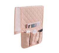 BGHYJKOL Organizer Divano Grande capacità, Organizer for braccioli di divani, salvaspazio, Antiscivolo, Borse portaoggetti da Comodino con 5 Tasche, Tasca for Letto, Cellulare(Beige)