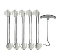 BGHYJKOL Picchetti Tenda 10Pcs 20cm Night Reflection Tent Stakes And 1 Nail Puller Outdoor Camping Pegs for Patio Garden Stake Beach Canopy