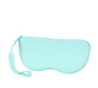 BGHYJKOL Porta Occhiali Borsa portaocchiali con cerniera in silicone multicolore, custodia multiuso for occhiali da sole anticaduta e detriti(Green)
