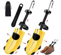 BGIUSQF 2 Pcs Forma Scarpe Uomo, Allarga Scarpe, Forme per Scarpe, Larghezza Regolabile, Tendiscarpe In Plastica, Con il Tiro Delle Scarpe Tendiscarpe Uomo, Taglia 40-47, Giallo