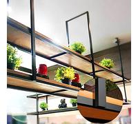 BGKASYHI DCTPETHM Portavasi da Fiori, Portavaso da Appendere al Soffitto - Decorazioni Galleggianti Creative in Legno e Metallo, Scaffali Espositivi, Portabottiglie per Soggiorno, Bar, BALC