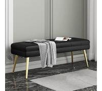 BGKASYHI Poggiapiedi, sgabello ottomano moderno ottomano in finta pelle, comodo imbottito con gambe in metallo, multifunzione, panca per soggiorno, camera da letto, grigio, 60 x 40 x 47 cm (24 cm)
