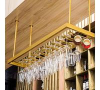 BGKASYHI Portabottiglie da Parete WUBYING - Portabottiglie da soffitto sospeso, Portabottiglie da soffitto in Metallo, Portabicchieri da Champagne, Decorazione per Bar, Oro inseguendo l'alb