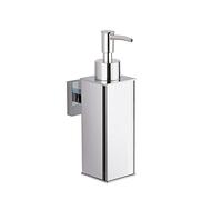 bgl Dispenser di sapone in acciaio inossidabile 304, montaggio a parete, dispenser di liquidi e sapone, per cucina e bagno (argento, quadrato)
