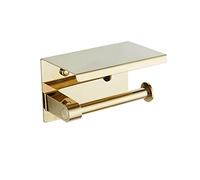 BGL Porta carta igienica in acciaio inox 304, porta rotolo da parete per decorazioni alberghiere (oro)