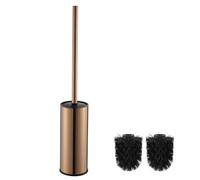 BGL Portascopino per WC in Oro Rosa | Set di Spazzola e Supporto in Acciaio Inox con Supporto Igienico | Design Elegante per Bagno e WC degli Ospiti