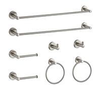 BGL Set di accessori per il bagno in nichel spazzolato, set di accessori da bagn