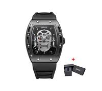 (BGL1612 HHB) Baogela Orologio da uomo stile teschio pirata Orologio al quarzo luminoso in silicone