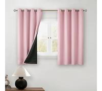 BGment Tende 100% oscuranti per camera da letto delle ragazze, lunghezza 137 cm, isolamento termico, blocco della luce, occhielli per la cancellazione del rumore, piccole tende per finestre per