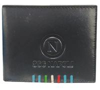 bgn Portafoglio Uomo NAPOLI Calcio Scudetto, Portafoglio Napoli Ufficiale, Terzo 3 Scudetto, in Pelle, con Portamonete Porta carte di Credito, Blu Azzurro