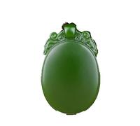 BgnEhRfL Ciondolo in giada di marca sicura e di colore diaspro naturale, collana con ciondolo in giada di marca sicura